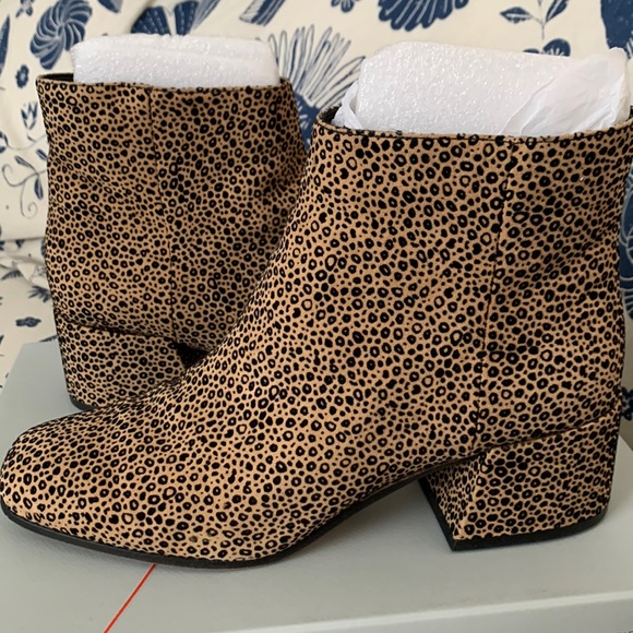 Sole Society Shoes - Cheetah Velvet Booties